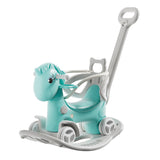 Unicorn Rocking Horse for Toddlers, Balance Bike Ride On Toy with Push Handle an