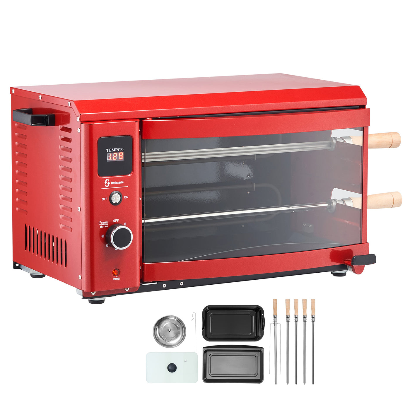 Electric Shawarma Rotisserie Grill, 2 Skewers, Doner Kebab