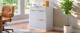 Freestanding Office File Cabinet with Built-in Tabletop Charging Station, Large