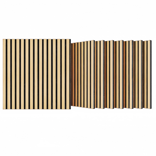 Oak 3D Groove Acoustic Panels Sound Absorbing Wall Boards