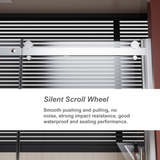 60.in W x 72.in H Frameless Shower Door Single Sliding