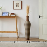 Hand-Woven PVC Rattan Floor Vase, 39.3 Inch Tall Decorative Vase