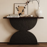 Engineered Wood Console Table Walnut/Black