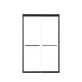 44"-48"W*72" H Semi-Frameless Double Sliding Shower Door, Bypass Shower Door