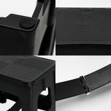 Folding Step Stool - Non-Slip - Black - 9" - 300 lb Capacity