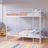 Twin Metal Bunk Bed White