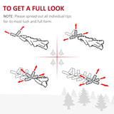 HOMCOM 7' Artificial Pencil Christmas Tree, Slim Xmas Tree with 499 Realistic Br