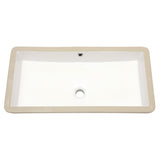 28 x 14 Inches Modern European Inspired Ceramic Rectangular Undermount Bathroom