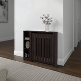 Radiator Cover Cabinet, 3 Shelves, Black Wengue