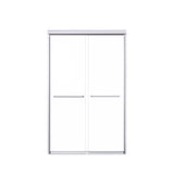 44"-48"W*72" H Semi-Frameless Double Sliding Shower Door, Bypass Shower Door