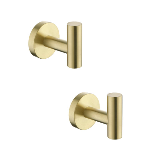 Stainless Steel Wall-Mounted Towel Hooks 2-Pack