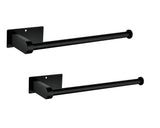 2 Pack Black Paper Towel Holder Wall Mount Self Adhesive 12