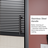 60.in W x 62.in H Single Sliding Shower Door for Bathtub