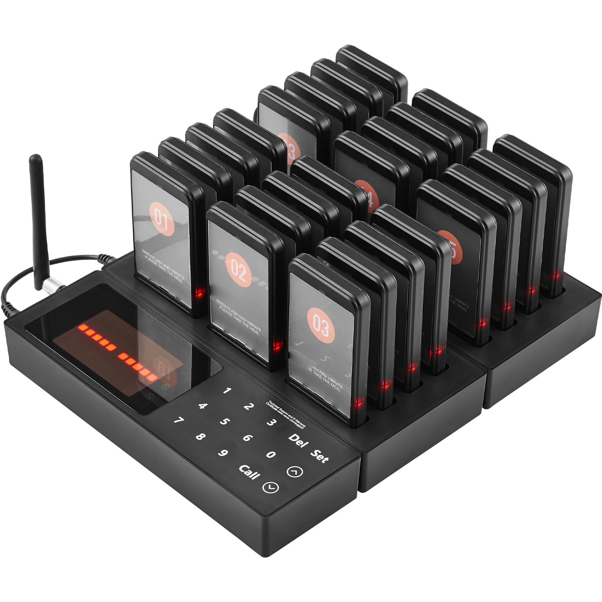 Restaurant Pager System, Wireless 400m Long Range Lineup Waiting Queue Signal