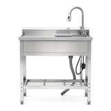 Stainless Steel Utility Sink, Freestanding Sink 2