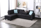 L-Shaped Rivet Trimmed Sectional Sofa 2-Piece