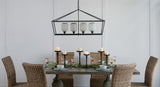 Industrial Iron Chandelier Hanging Light Fixture Kitchen Dining