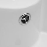 15" Classic White Ceramic Pedestal Sink Bathroom Sink Basin