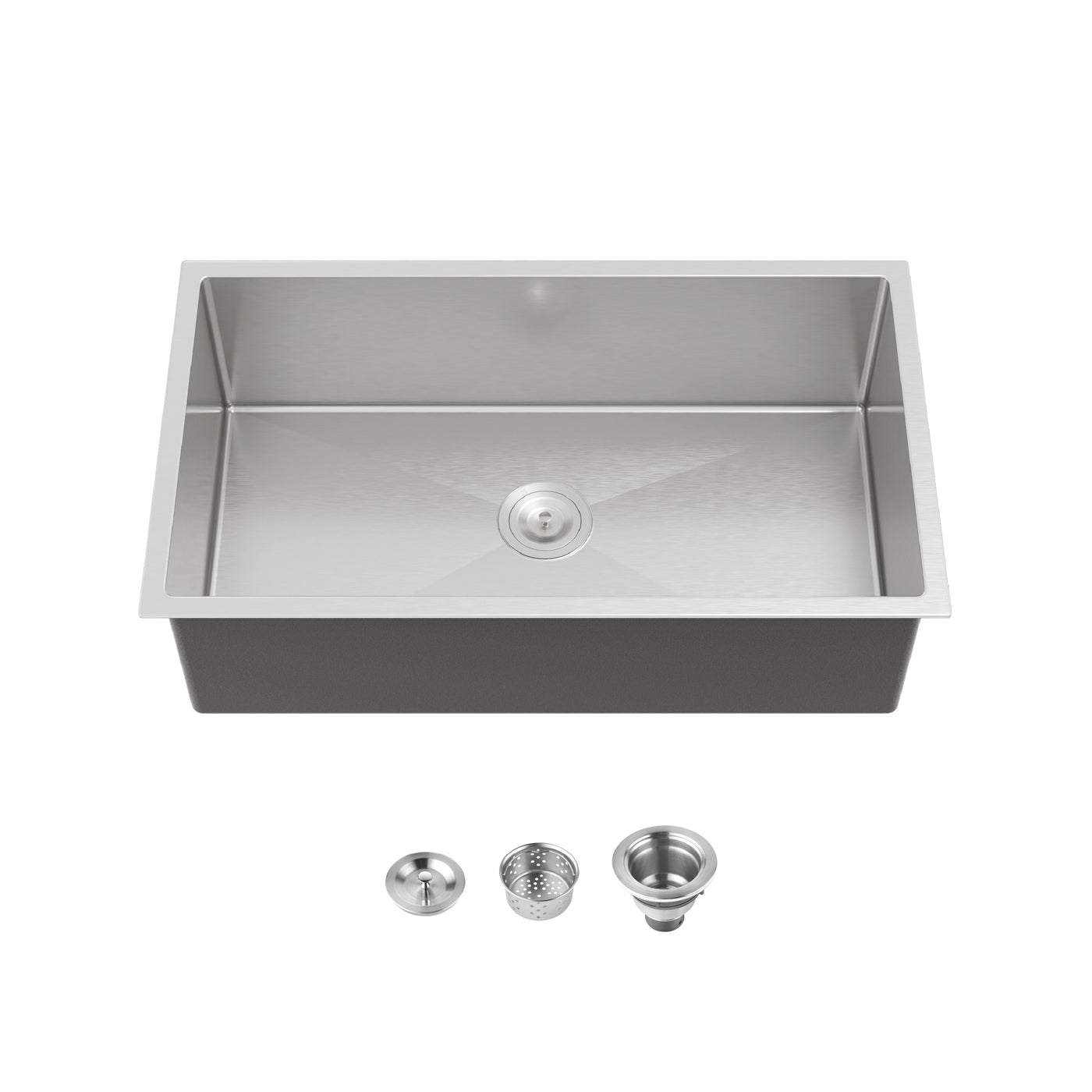 Stainless Steel Drop In Kitchen Sink 33x19 Undermount Single Bowl