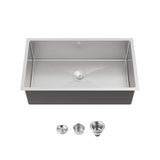 Stainless Steel Drop In Kitchen Sink 33x19 Undermount Single Bowl