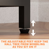 33.1" Wide Hall Tree with 2 Movable Drawers, Shoe Storage, Shelves