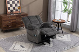 Velvet Recliner Power with Massage Grey