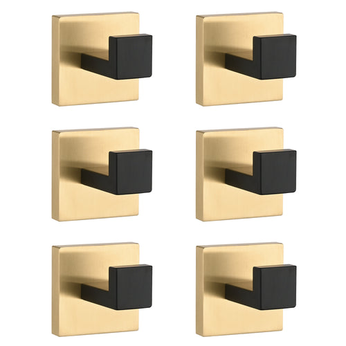 6 Pack Stainless Steel Wall Towel Hooks