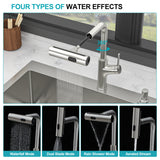 30" Drop-in Kitchen Sink with Pull-out Faucet and Soap Dispenser