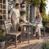 Outdoor Bistro Dining Set Round Table 2 Seat
