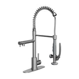 Commercial Single Handle Kitchen Sink Faucet Brushed Nickel