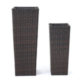 Rattan Flower POT - Brown