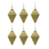 Glass Christmas Ornaments Set of 6 Hanging Ball Decorations