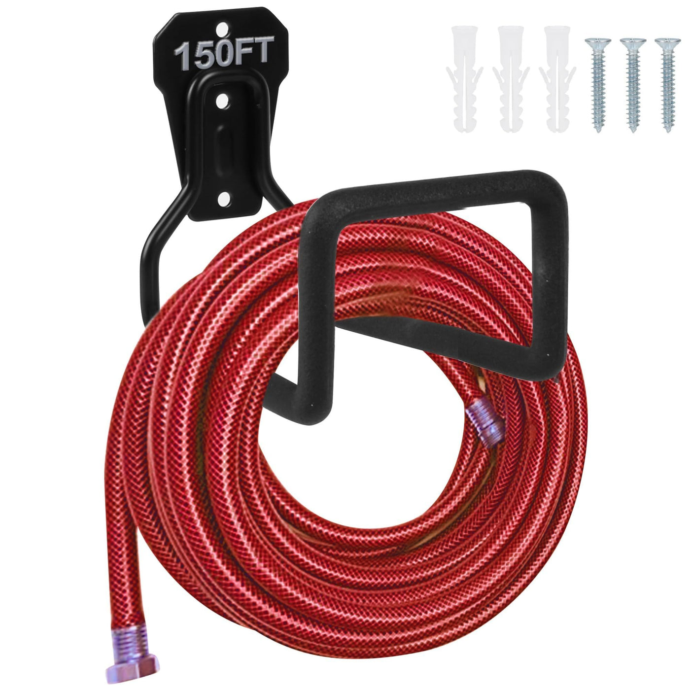 Heavy Duty Metal Wall Mounted Garden Hose Holder Reel