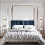 Wall Sconce Set of 2 - Faux Marble Resin, Black Iron Frame