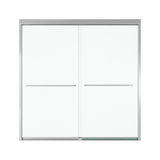 56"-60"W*60" H Semi-Frameless Double Sliding Shower Door, Bypass Shower Door