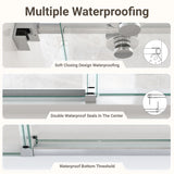 44"-48"W*76" H Frameless Single Sliding Shower Door
