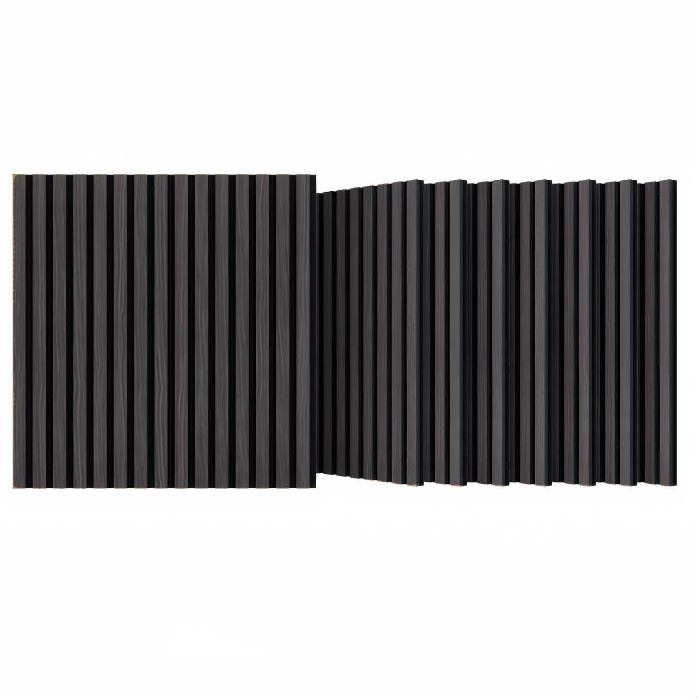8 Pcs Matte Black Acoustic Panels 3D Groove Sound Absorbing