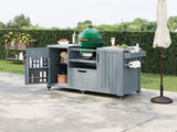K&K 66.5" Outdoor Kitchen Island for Big Green Egg Grills