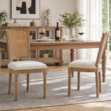 Set of 2 Solid Wood Dining Chair Beige