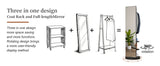 360° Rotating 66"x17.8" Multifunctional Full Length Mirror