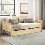 Daybed with Trundle Wood Sleeper Pine