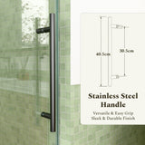 56-60"W x 72"H Frameless Sliding Shower Door Enclosure