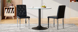 Set of 4 Metal Dining Chair Black/Silver