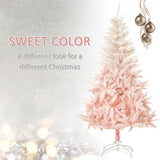 HOMCOM 7ft Unlit Spruce Artificial Christmas Tree with Realistic Branches and 10