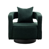 Boucle Accent Chair Swivel Green