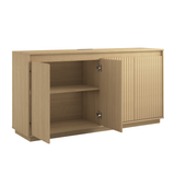 4 Door Sideboard Buffet Cabinet with Power Outlet