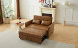 Brown Convertible Sleeper Sofa Bed with USB Ports 51.57