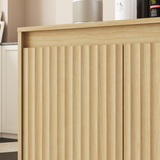 4 Door Sideboard Buffet Cabinet with Power Outlet
