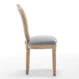 Set of 2 Solid Wood Dining Chair Grey