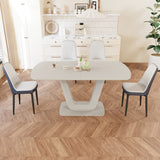 62.99-78.74' expandable dining table set for 2-8 people, equipped with 4 PU